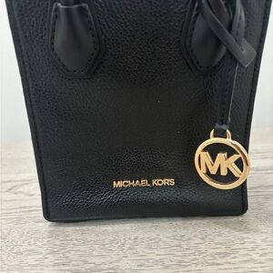 Michael Kors Black Tote with Gold Logo Charm